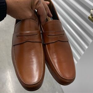 NWB Bar III Tan Peyton Leather Slip-On Loafers Sz 10.5